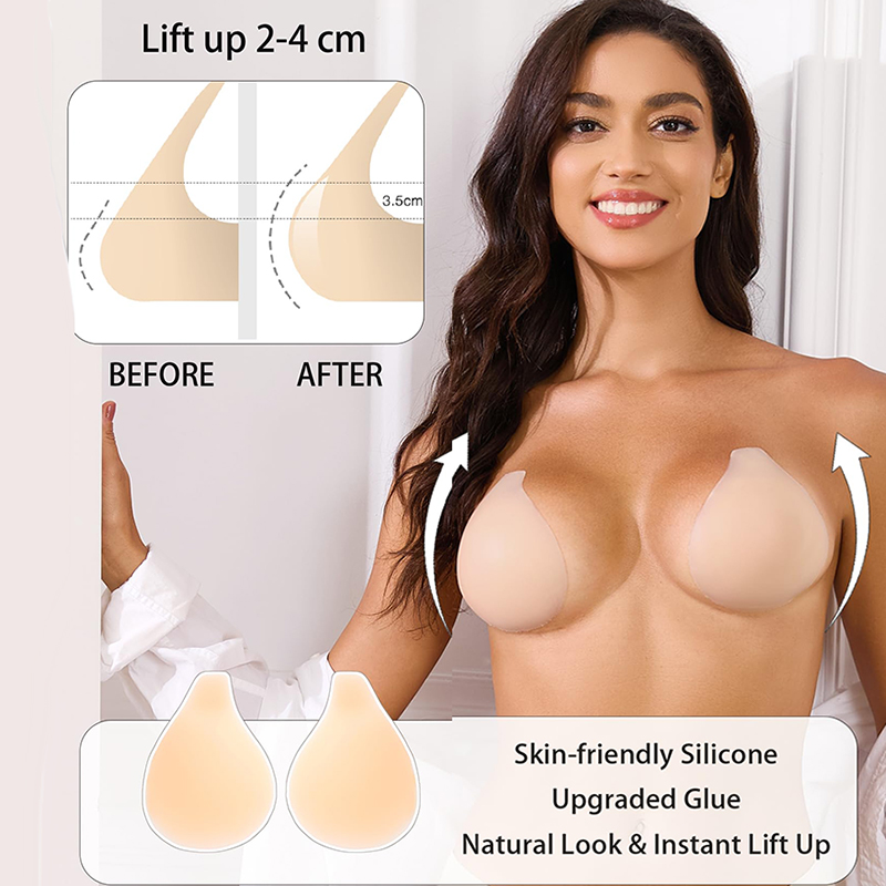 Backless Bra Sticky - 1/2 пары женских липких бюстгальтеров с